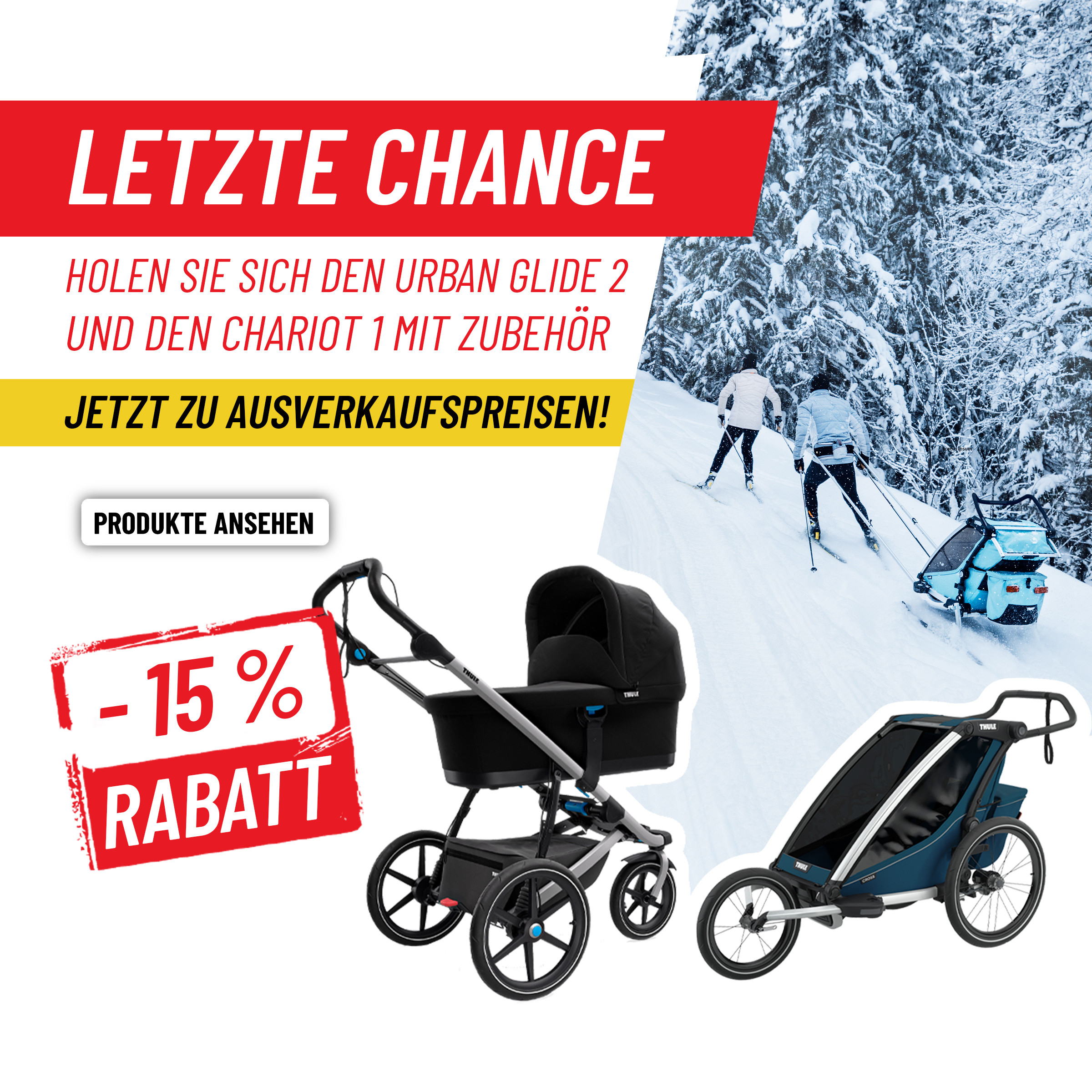 Kombo Chariot + jogging kit rabatt -7%